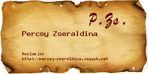 Percsy Zseraldina névjegykártya